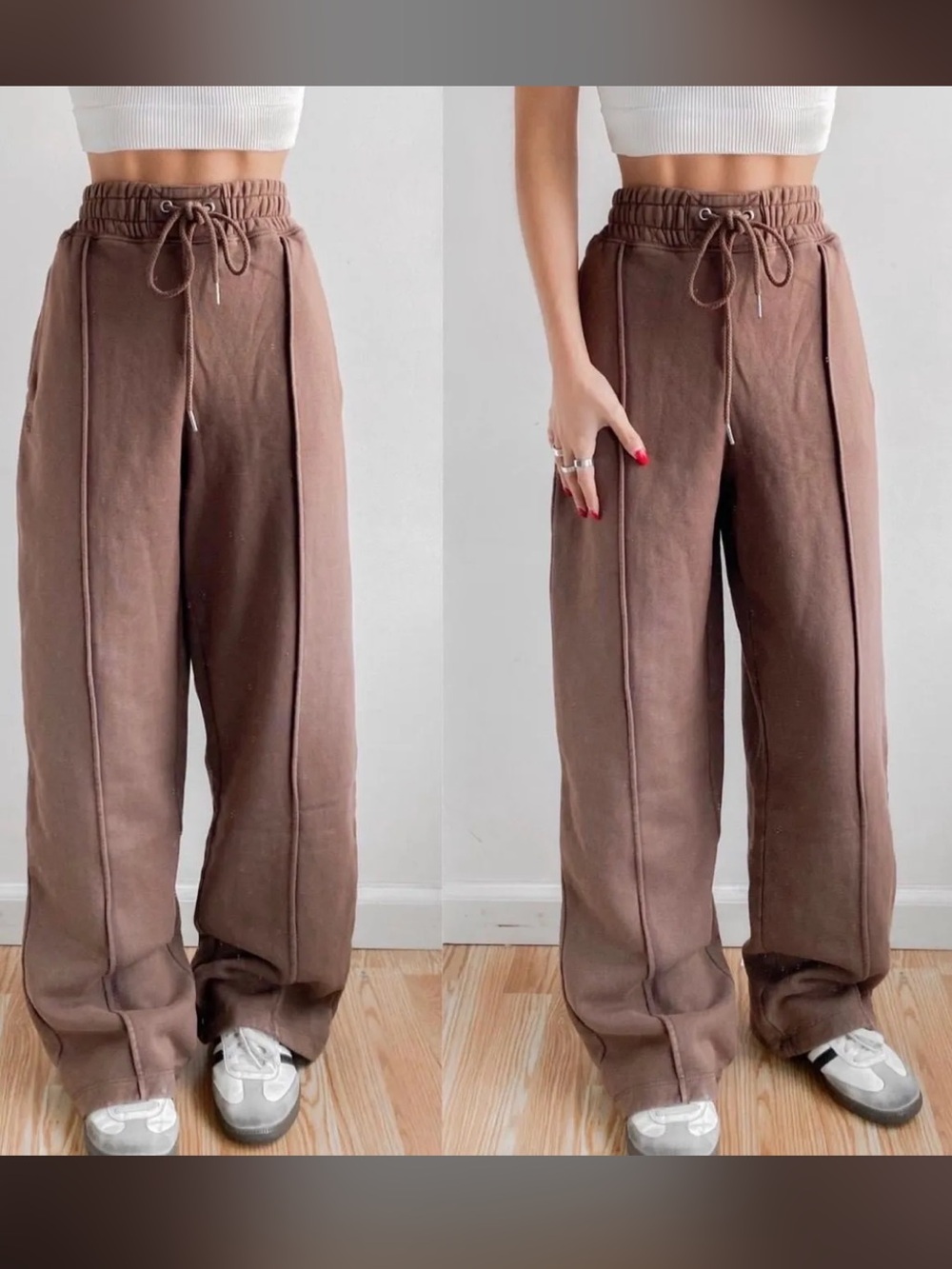 Free People Movement Brown Wide Leg Sweatpants XS